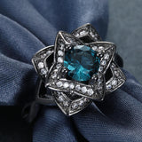 Topaz Love Flower Ring