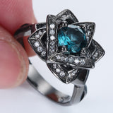 Topaz Love Flower Ring