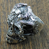 LIMITED EDITION Adjustable Sterling Silver Dark Skeleton Ring