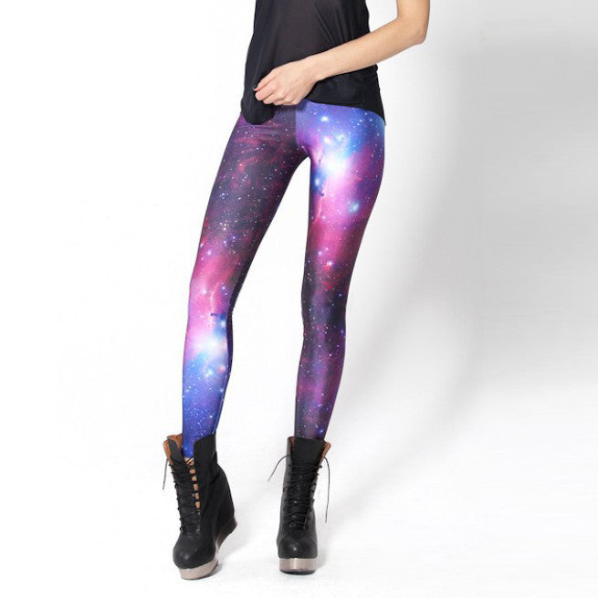 Women Super Nova Purple Galaxy Leggings – ESS6 Fashion