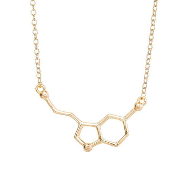 Premium Serotonin Molecule Necklace
