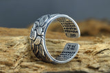 925 Sterling Silver Adjustable Lotus Ring with the Heart Sutra Inside