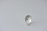 Vintage Skeleton Skull Palm Hand Ring