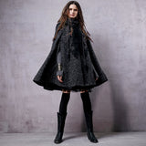 High Quality Drop Shoulder Wool Cape