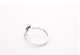 Silver Green Opal Leaves Buds Ring - 925 Sterling Silver