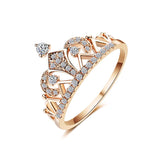 Princess Crown Cubic Zirconia Ring