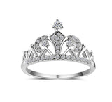 Princess Crown Cubic Zirconia Ring