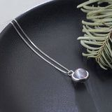 Sterling Silver Rainbow Moonstone Pendant Necklace