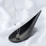 Sterling Silver Rainbow Moonstone Pendant Necklace