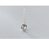 Sterling Silver Rainbow Moonstone Pendant Necklace