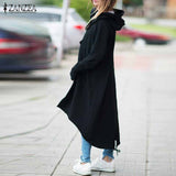 Drawstring Irregular Long Jacket