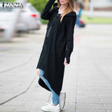 Drawstring Irregular Long Jacket