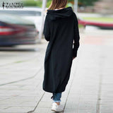 Drawstring Irregular Long Jacket