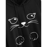 White Cat Ears Long Sleeve Hoodie