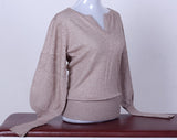 Retro Lantern Sleeve Cashmere Sweater