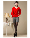 Retro Lantern Sleeve Cashmere Sweater