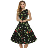 Retro Vintage 1950s 60s Floral Swing Dresses