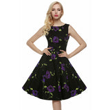 Retro Vintage 1950s 60s Floral Swing Dresses