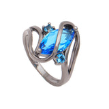 Black Gun Plated Cubic Zirconia Ring