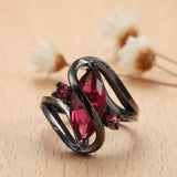 Black Gun Plated Cubic Zirconia Ring