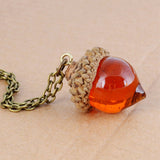 Acorn Charm Pendant Necklace