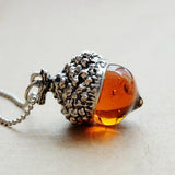 Acorn Charm Pendant Necklace