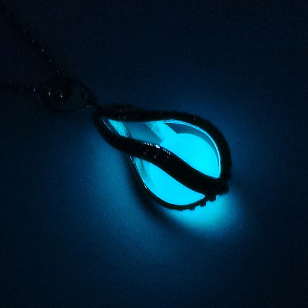 Luminous Water Drop Stone Beads Charm Necklace