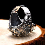 LIMITED EDITION Adjustable Sterling Silver Dark Skeleton Ring