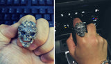 LIMITED EDITION Adjustable Sterling Silver Dark Skeleton Ring