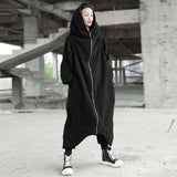 Irregular Asymmetric Boyfriend Long Coat