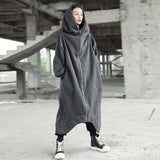 Irregular Asymmetric Boyfriend Long Coat