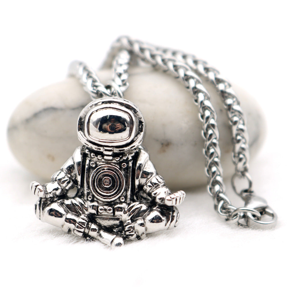 Astronaut Sterling Silver Pendant Necklace