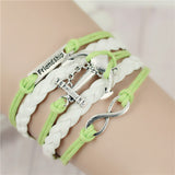 Infinity Love Charm Leather Bracelets