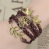 Infinity Love Charm Leather Bracelets