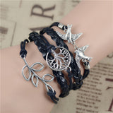 Infinity Love Charm Leather Bracelets