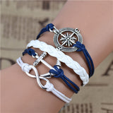 Infinity Love Charm Leather Bracelets