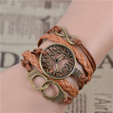 Infinity Love Charm Leather Bracelets