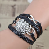 Infinity Love Charm Leather Bracelets