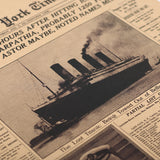 Classic The New York Times History Poster Titanic Shipwreck