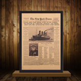 Classic The New York Times History Poster Titanic Shipwreck