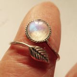 Natural Leaf Moonstone Ring