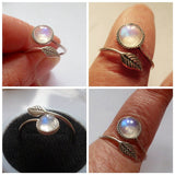 Natural Leaf Moonstone Ring