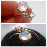 Natural Leaf Moonstone Ring