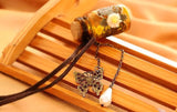Retro Cork Wish Bottle Necklace