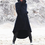 Irregular Oversized Long Sleeve Fleece Hoodie