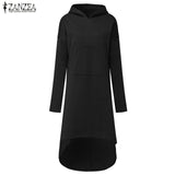 Irregular Oversized Long Sleeve Fleece Hoodie