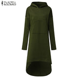 Irregular Oversized Long Sleeve Fleece Hoodie