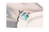 Blue Crystal Bubble Mermaid Ring