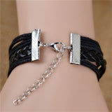 Infinity Love Charm Leather Bracelets