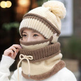 Winter Beanie Scarf and Mask Set